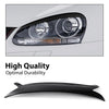 G-PLUS Headlight Eyelids Cover Compatible with 2006-2009 VW Golf GTI Replacement for Jetta R32 Rabbit MK5 Black