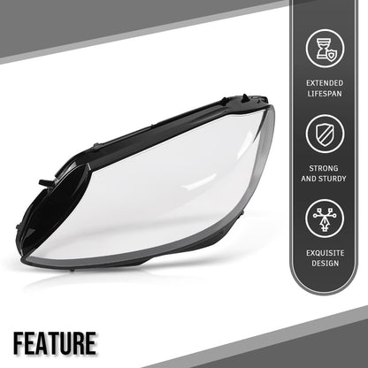 G-PLUS Headlight Lens Cover Compatible with Benz C-Class W205 C43 AMG 2019 2020 Left Side Front Headlamp Lens Cover Clear