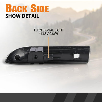 G-PLUS Front Right Side Fender Turn Signal Light Lamp Compatible with Porsche Panamera 970 97 2010-2016 97063104401 Direct OE Replacement Black