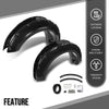 G-PLUS 4PCS Fender Flares Compatible with Ford F250 F350 Super Duty 2017 2018 2019 2020, Not Fit Dually Models, Smooth Pocket Riveted Black
