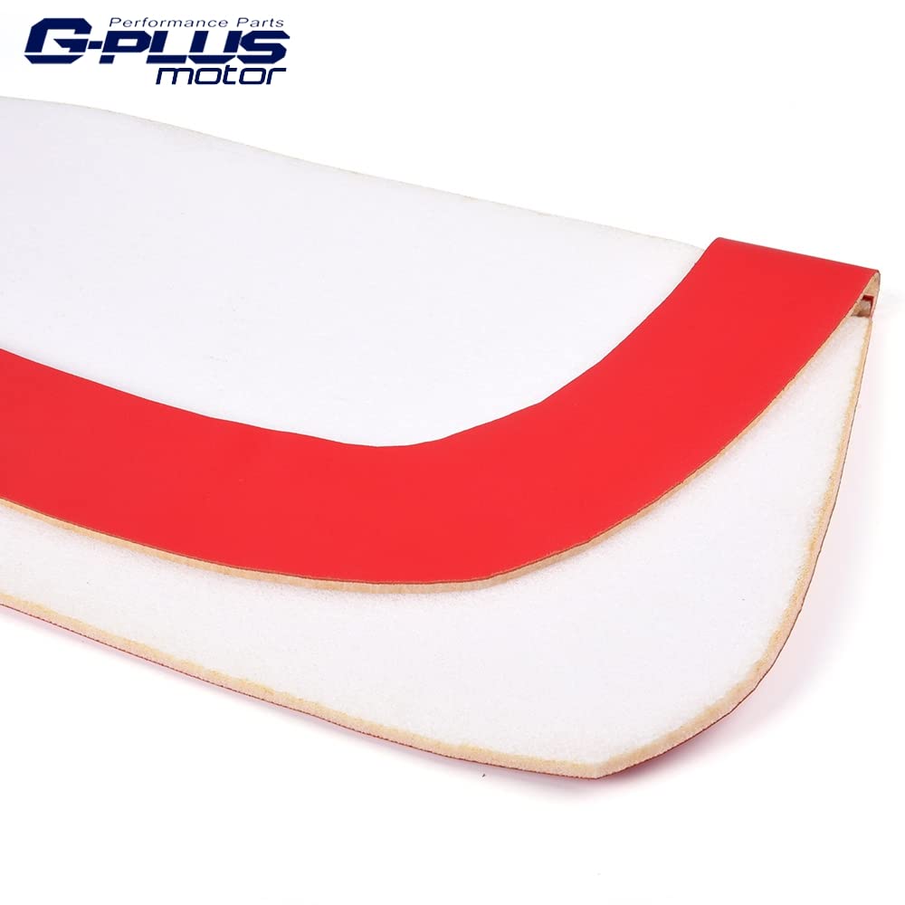 G-PLUS Compatible with 2005 2006 2007 2008 2009 Ford Mustang Red Synthetic Leather Door Panel Insert Card Covers Kit Replacement