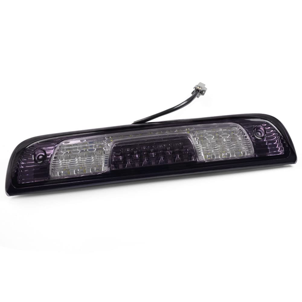 G-PLUS Rear LED Third Brake Light Compatible With 2014-2018 Chevy Silverado/GMC Sierra1500/2500HD/3500,3RD Cargo Led Tail Lamps Chrome Housing,Smoky Clear Lens