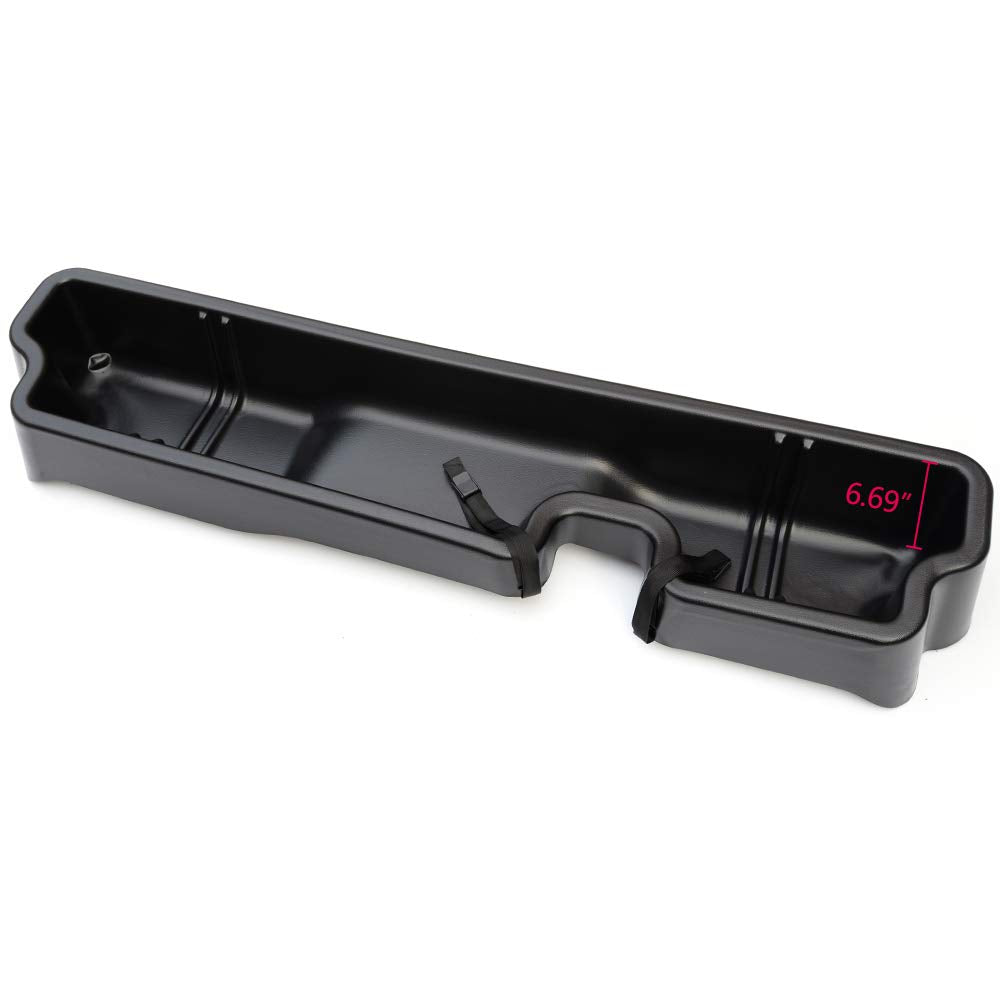 G-PLUS Under Seat Storage Box Compatible with Ford F150 Crew Cab/Extended Cab 2004-2008 Seat Storage Organizer Black 2005 2006 2007