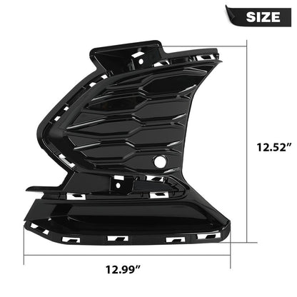 G-PLUS Front Bumper Grill Fog Light Cover w/Hole Left Side Compatible with Chevy Equinox RS 2021 2022 2023 84858996 84858997