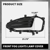 G-PLUS Front Fog Lights Lamp Cover Chrome Trim Bezel Compatible with Ford Edge 2019-2022 KT4Z15266CA, KT4Z15266CB Black