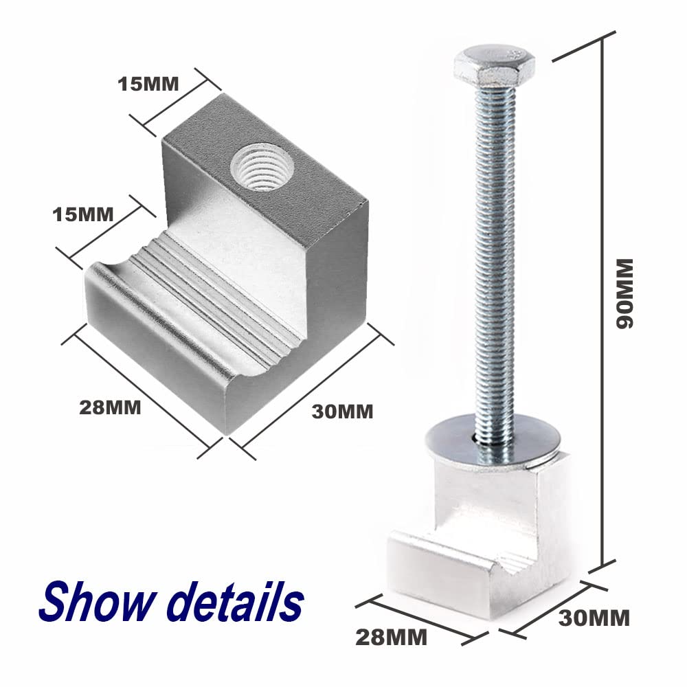 G-PLUS Truck Tool Box Mounting Kit, J Hook Crossover Pickup Mounting Clamp Tiedown, Universal Fit, Easy Mount - Silver (2Pcs)