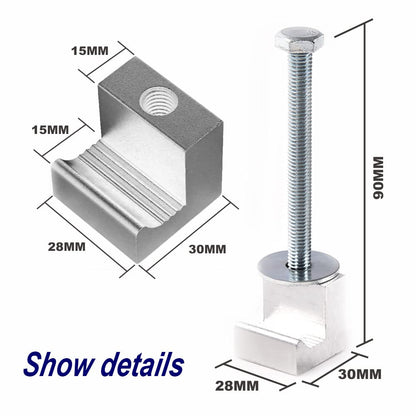G-PLUS Truck Tool Box Mounting Kit, J Hook Crossover Pickup Mounting Clamp Tiedown, Universal Fit, Easy Mount - Silver (2Pcs)