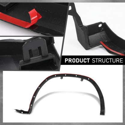 G-PLUS Fender Flare Wheel Arch Trim Molding Front LH Driver Compatible with LX RX350/RX450h (submodel: Base, F Sport) 2016-2019 756010E080, LX1291100 Black