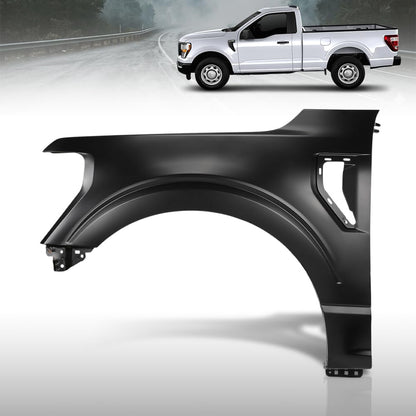 G-PLUS Front Left Driver Side Fender Compatible with Ford F150 2021-2023 FO1240337, ML3Z16006A-PFM Black