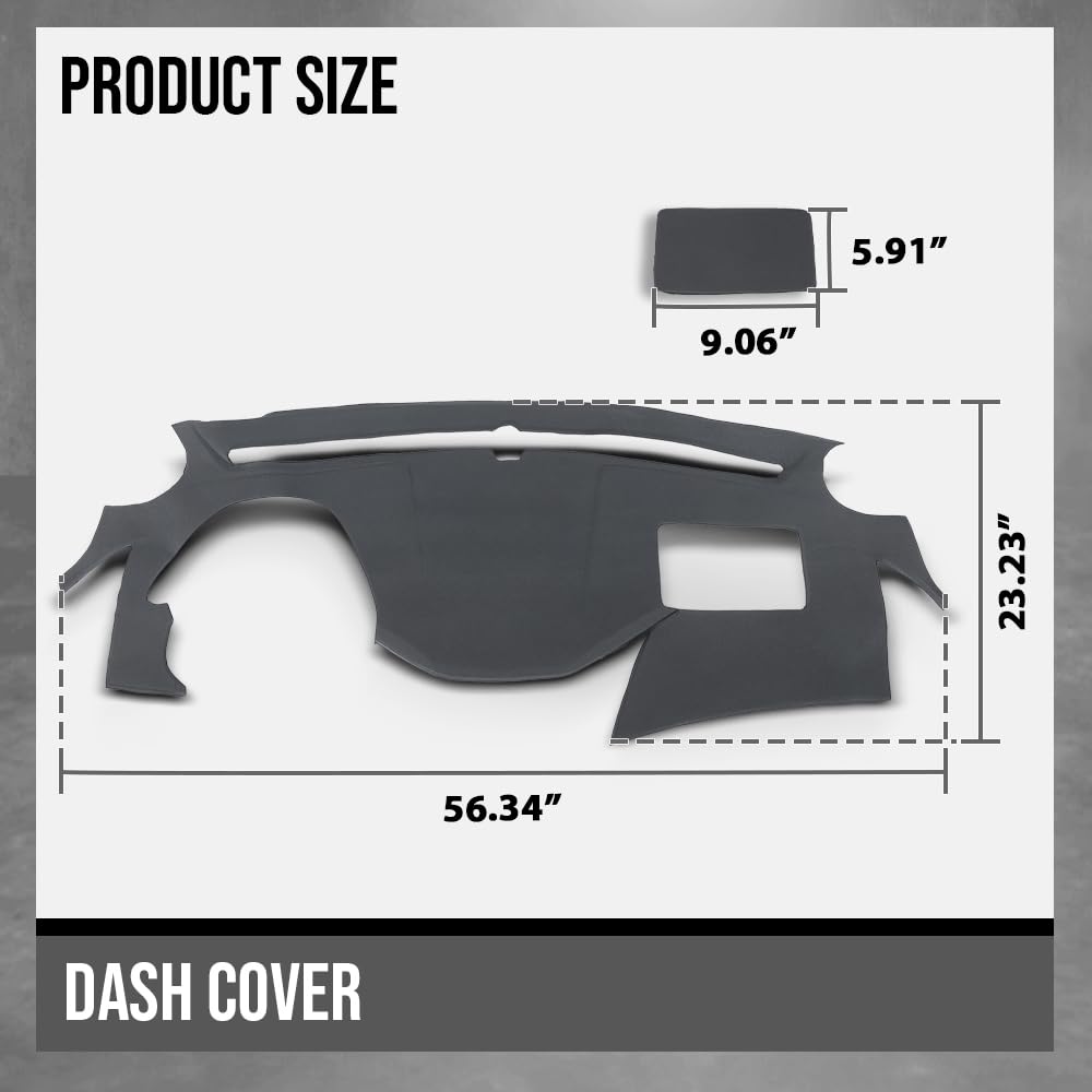 G-PLUS TPE Dash Cover Dashboard Compatible with Hyundai Sonata 2011 2012 2013 2014 Dash Cover Panel Dark Gray