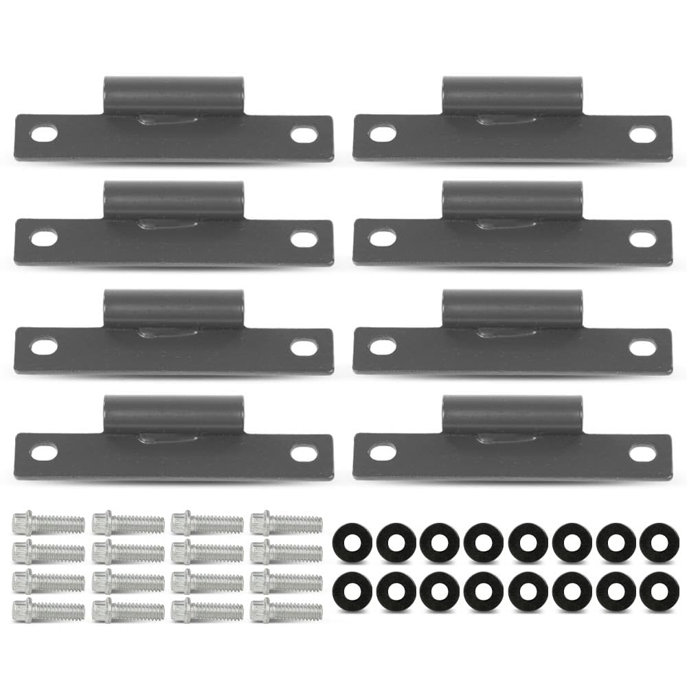 G-PLUS Body Side Door Hinge (8 Pack with 16pcs Screws) Compatible with M998 Humvee HMMWV 12338650 12340352-1 MS27183-10