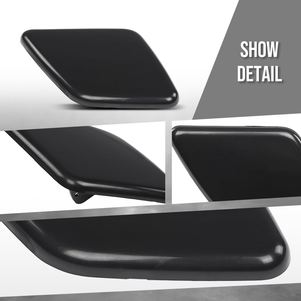G-PLUS Right Headlight Washer Cover Cap Front Bumper Trim Compatible with Volvo XC90 2007 2008 2009 2010 2011 2012 2013 2014 39875254 Glossy Black