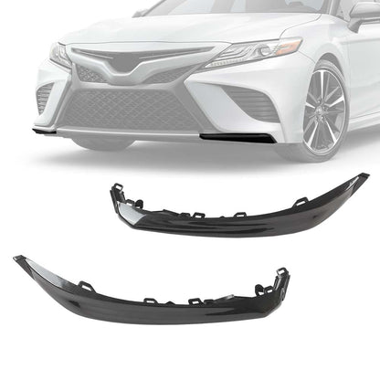 G-PLUS Front Bumper Black Lower Trim Molding set Compatible with 2018 2019 2020 Toyota Camry SE/XSE