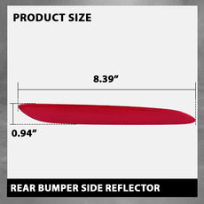 G-PLUS Rear Bumper Reflector for Jaguar XJ 2010-2017 Right Red Side View