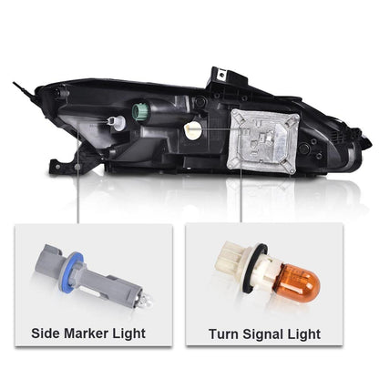 G-PLUS [ White LED DRL Parking Light Turn Signal Lamp With Bulbs Compatible with 2014-2018 Jeep Cherokee 68157103AQ Left Driver Side