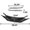 G-PLUS Compatible with Honda Civic 2019-2020 Front Bumper Hood Honeycomb Grill Black w/Eyebrow Black
