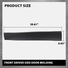 G-PLUS Door Molding for Jeep Cherokee 2014-2018 Front Driver Side Black Side View
