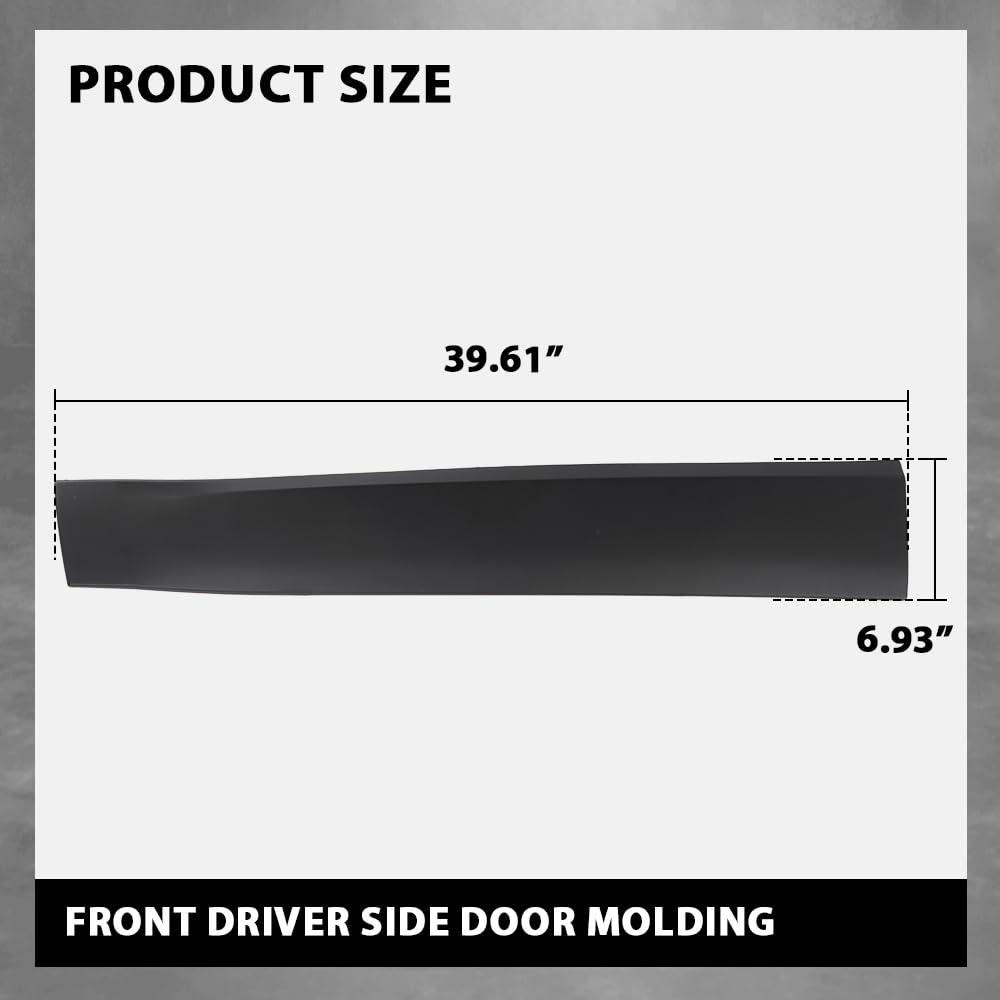 G-PLUS Front Driver Side Door Molding Compatible with Jeep Cherokee 2014-2018 Black 6VX67RXFAC
