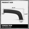 G-PLUS Rear Left Driver Side Door Molding Fender Flare Trim Compatible with Jeep Renegade 2015-2023 Wheel Opening Molding Arch Trim 5XB67LXHAA, CH1790104 Black
