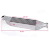 G-PLUS Front Mount Turbo Preformance Intercooler Compatible With 2016-2018 Honda Civic 1.5L +16HP Bolt On FMIC Upgrade Intercooler Replacement Silver