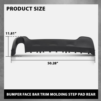 G-PLUS Rear Bumper Face Bar Trim Molding Step Pad Compatible with Jeep Cherokee Latitude Plus 2018,Fit Jeep Cherokee (submodel: Latitude, North, Sport) 2014-2018,Fit for Models With Single Exhaust