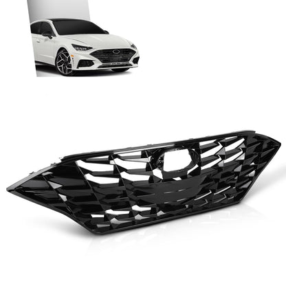 G-PLUS Grille Mesh Upper Grill Without Camera Hole Compatible with Hyundai Sonata Limited/Sport/Laxury/Sel 2020-2022 863A0-L0760