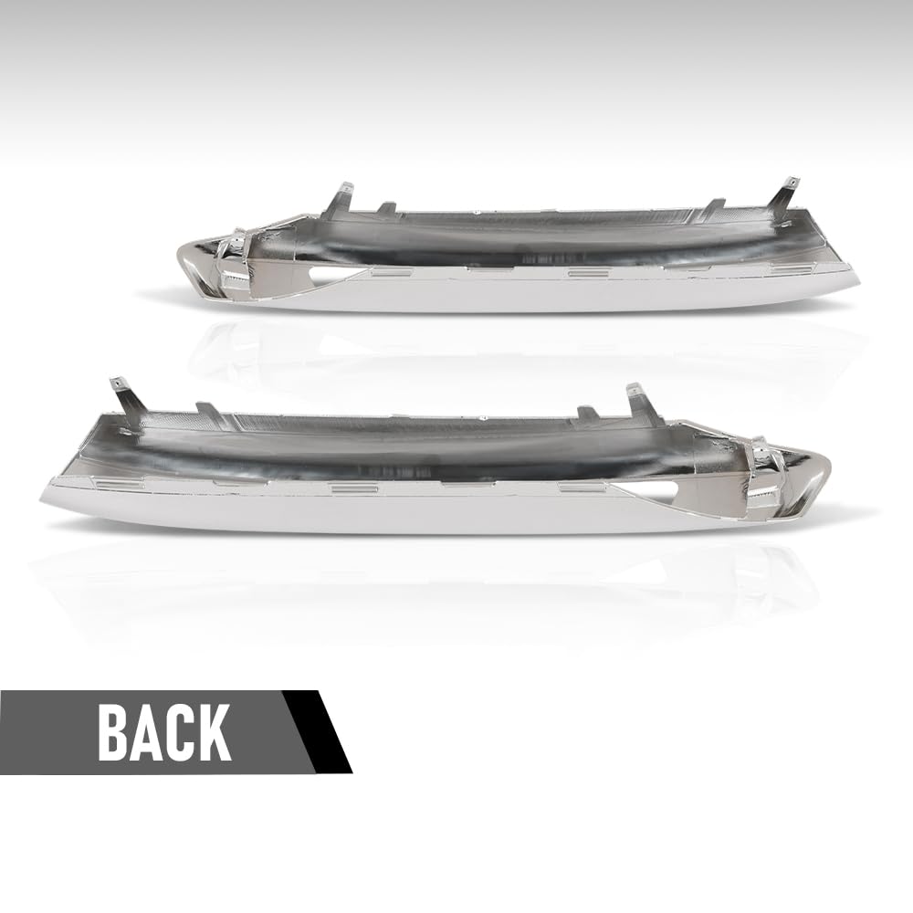 G-PLUS Pair Left Right Fog Light Grill Trim Cover Compatible with Benz X164 GL-Class 2008-2012 Fit GL350 Bluetec 4Matic 3.0L V6 - Diesel 2010-2012 1648847322, 1648847422 Silver