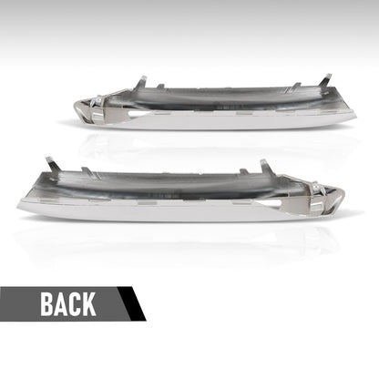 G-PLUS Pair Left Right Fog Light Grill Trim Cover Compatible with Benz X164 GL-Class 2008-2012 Fit GL350 Bluetec 4Matic 3.0L V6 - Diesel 2010-2012 1648847322, 1648847422 Silver