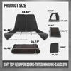G-PLUS Soft Top Sailcloth Black W/Plastic Windows Compatible with Jeep Wrangler 1987-1995 with Factory Squared Style Upper Doors 9870215, 9870217 Black