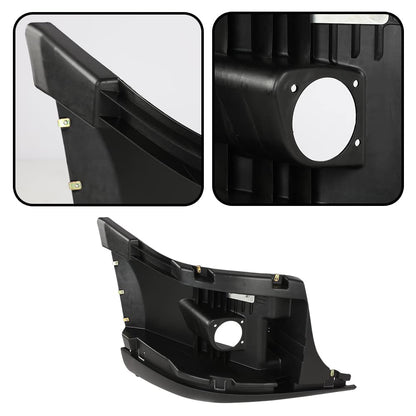 G-PLUS Front Right Bumper End Reinforcement With Fog Light Hole Cut-out Compatible with Freightliner Cascadia 2008-2017 Passenger Side 2127301002 2127301006 2128619002