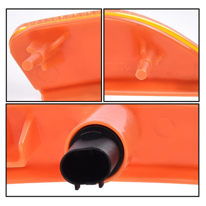 G-PLUS Side Marker Light Compatible with Chrysler 200 2015 2016 2017 68206450AA 68206449AA CH2551131 CH2550131 Front Left and Right Side Markers Corner Lamp Parking Light Cornerlight Amber