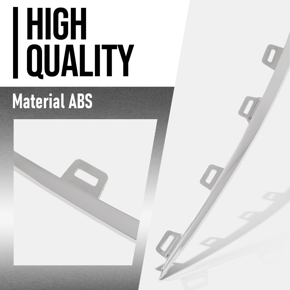 G-PLUS Front Bumper Outer Molding Trim Compatible with BenzGLE450 4Matic 3.0L L6 - Electric/Gas 2020-2025 1678858403, 1678858303 Silver