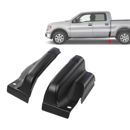 G-PLUS Outer Rocker Panels Compatible with Ford F150 2009-2014 4 Door Crew Cab Black