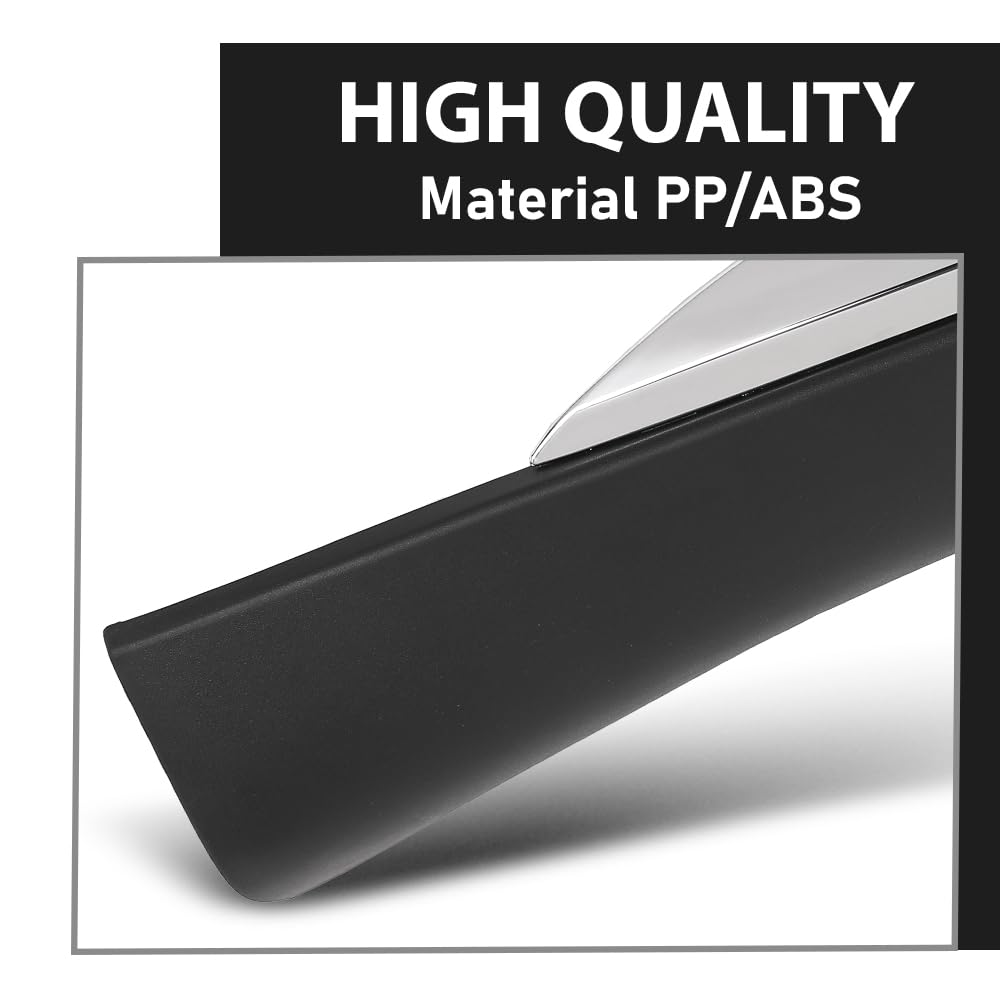 G-PLUS Door Molding Passenger Side Right Rear Lower Compatible with LX RX350 RX450h (submodel: Base, F Sport, Sportdesign) 2010-2015 75075-0E010, 75075 0E010, 750750E010, LX1505102 Chrome Black