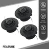 G-PLUS Replace Trimmer Head 3PCS Fit Stihl C5-2 FS38 FS40(from 2008 On) FS45 FS46 FS50 FSE60 4006 710 2103 Black
