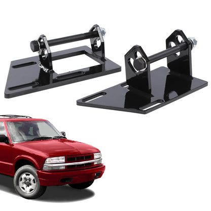 G-PLUS Engine Swap Mounts Brackets Compatible with Chevy Blazer / S10 2WD 1983-2005 and GMC Jimmy S15 / Sonoma S15 2WD 1983-2005 and Oldsmobile Bravada 2WD 1991-2004
