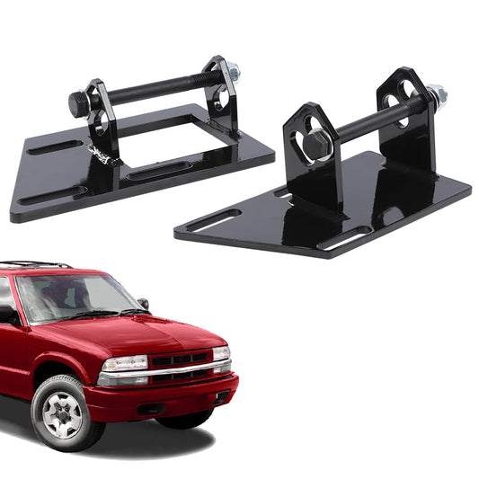 G-PLUS Engine Swap Mounts Brackets Compatible with Chevy Blazer / S10 2WD 1983-2005 and GMC Jimmy S15 / Sonoma S15 2WD 1983-2005 and Oldsmobile Bravada 2WD 1991-2004