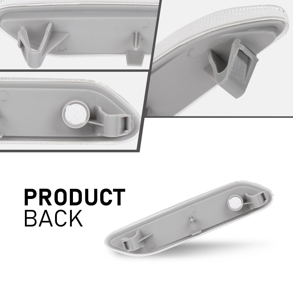 G-PLUS Front Right Turn Signal Light Side Marker Light, Compatible with Mini Cooper R60 Countryman/ R61 Paceman 2011-2016, Passenger Side, White Lens, 63139802570