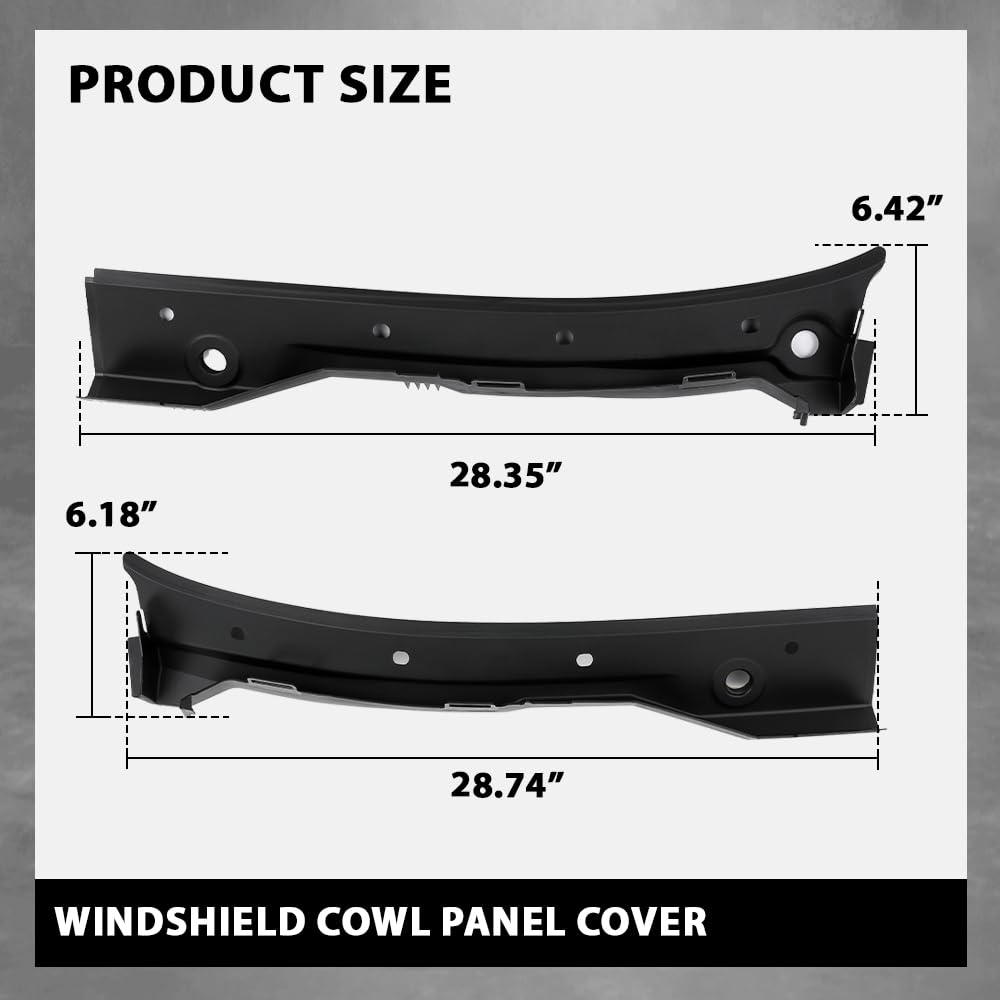 G-PLUS Windshield Cowl Panel Cover Compatible with BMW 5 Series E39 1995-2004 51718159292