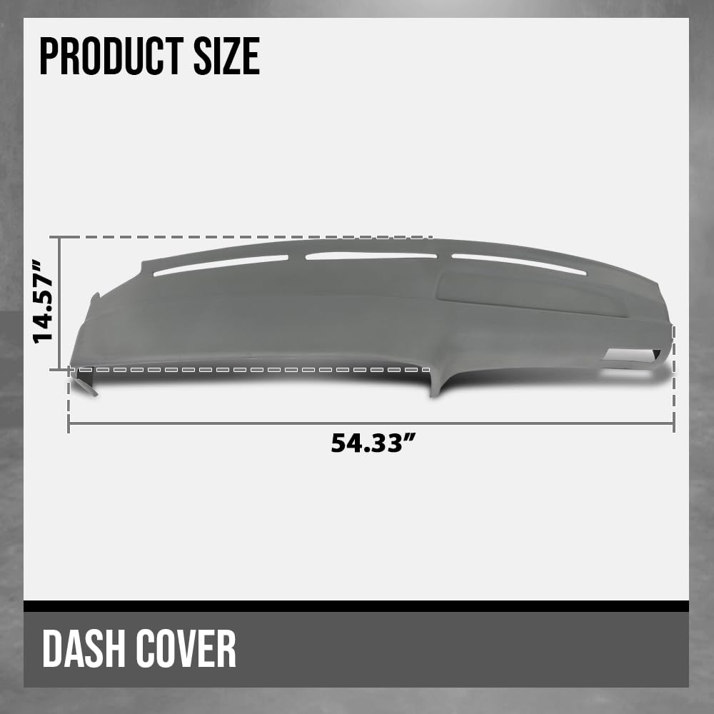 G-PLUS TPE Dash Cover Dashboard Compatible with Toyota 4Runner Pickup 1989 1990 1991 1992 1993 1994 1995 Gray
