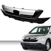 G-PLUS Front Upper Lower Bumper Grille Mesh Grill Cover Guard Compatible with Honda CRV 2007 2008 2009 Black/Chrome Trim
