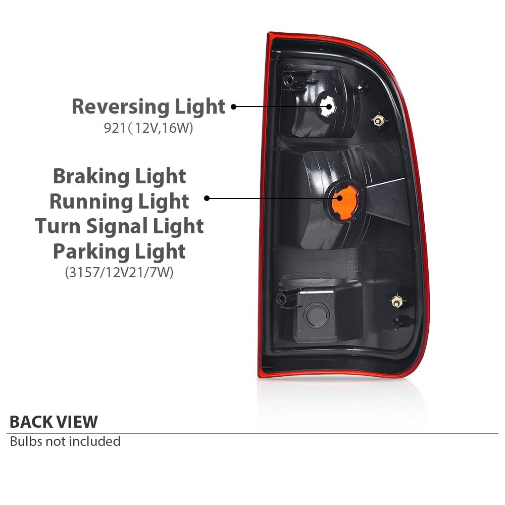 G-PLUS Tail Light Lamp w/o Bulbs Left Side Compatible with Ford F250 F350 F450 F550 Super Duty 2008-2016 BC3Z13405A, FO2800208 Red Lens Luces Traseras Faros Traseros Rear Brake Lamps Assembly