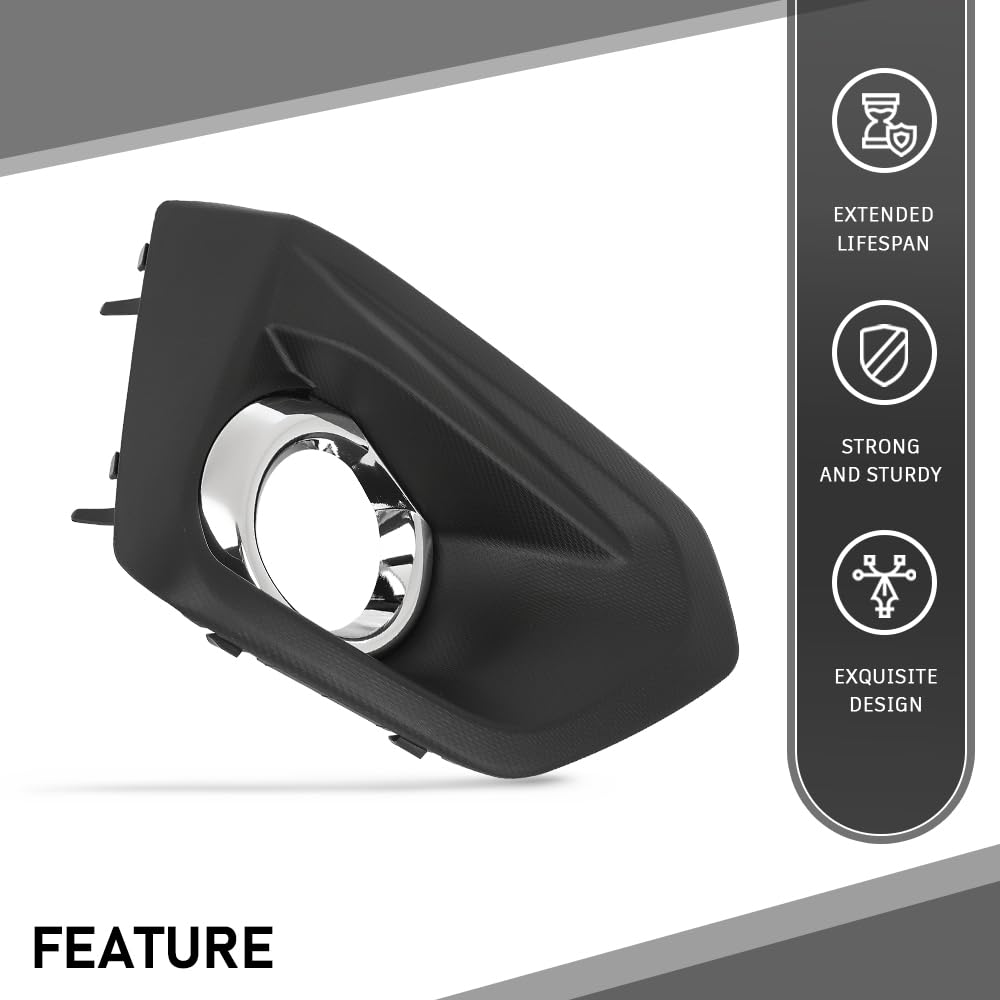 G-PLUS Right Fog Light Lamp Bezel w/Chrome Compatible with Subaru Impreza 2012-2014 57731FJ020