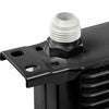 G-PLUS Universal For Japanese Cars Aluminum Racing Engine Transmission Oil Cooler Black 25 Row AN-10 AN10 T-6061 Aluminum