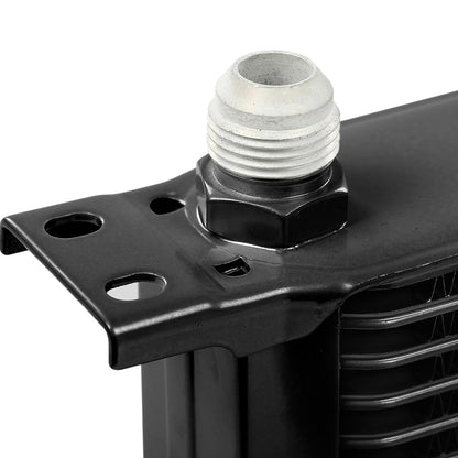 G-PLUS Universal For Japanese Cars Aluminum Racing Engine Transmission Oil Cooler Black 25 Row AN-10 AN10 T-6061 Aluminum