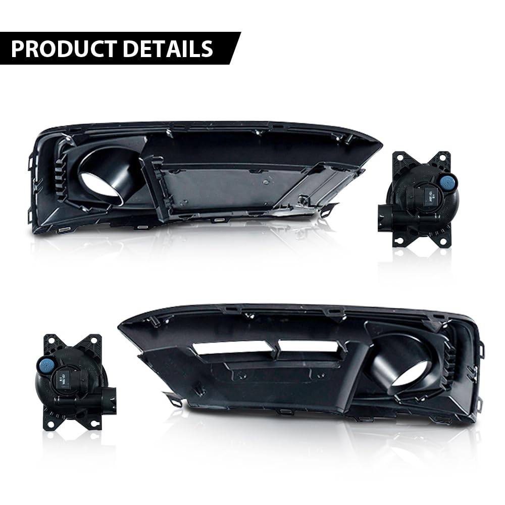 G-PLUS Front Bumper Fog Lights W/Switch Left & Right Side Compatible with Honda Civic 2-Door Coupe/ 4-Door Sedan 2019-2020 33950T5RA01, 33950TBAA01, 71185TBAK50, 71180TBAK50 Clear Lens