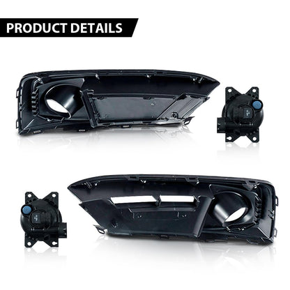 G-PLUS Front Bumper Fog Lights W/Switch Left & Right Side Compatible with Honda Civic 2-Door Coupe/ 4-Door Sedan 2019-2020 33950T5RA01, 33950TBAA01, 71185TBAK50, 71180TBAK50 Clear Lens
