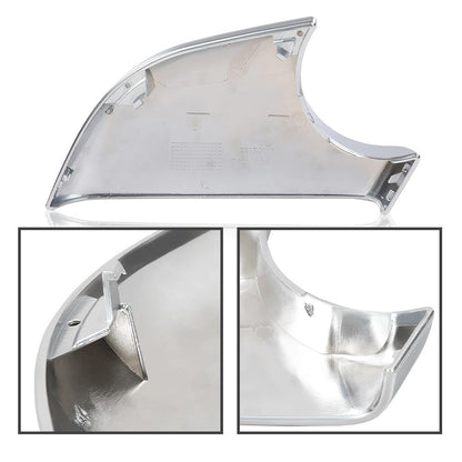 G-PLUS Left Side Wing Door Mirror Cover Lower Silver Holder Chrome Compatible With Tesla Model 3 2017-2022 22873005 Silver