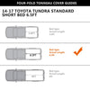 G-PLUS Soft Quad Fold Truck Bed Tonneau Cover Compatible with Toyota Tundra 2014-2021 Standard Short Bed 6'5''
