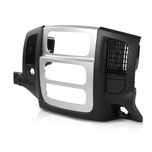 G-PLUS Center Dash Radio Bezel Climate Trim Panel Compatible with Dodge Ram 1500 2002-2005/ Ram 2500 3500 2003-2005 (w/Vents, w/o Storage)